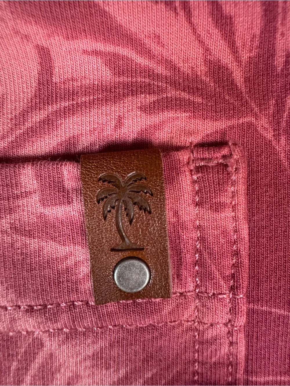 Tommy Bahama Men's Rose Pink Tropical Jacquard Crewneck Sweater - Leaf Pattern